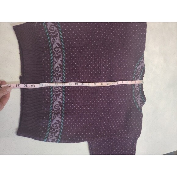 Herman Geist Hand Embroidered Cardigan Sweater Cottagecore Large Button Up Wool - Picture 12 of 13